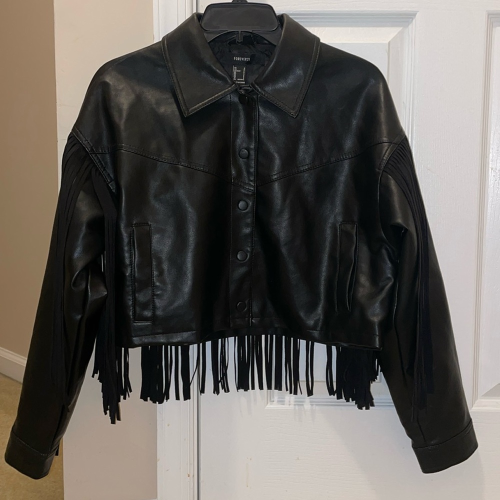 Fringe Leather Jacket